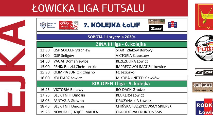 Plan gier 7. kolejki Łowickiej Ligi Futsalu. Ważne mecze w KIA Open I lidze