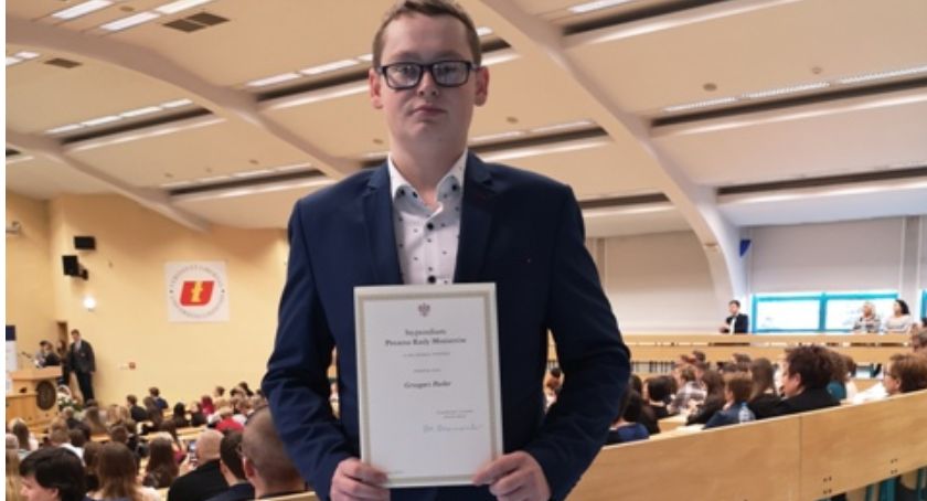 Uczeń Blichu - Grzegorz Pacler -  stypendystą Prezesa Rady Ministrów