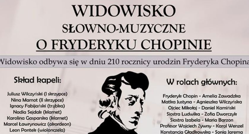 Już wkrótce koncert z okazji 210 rocznicy urodzin Fryderyka Chopina