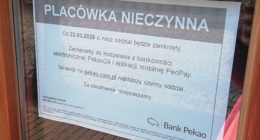 Zamknięta placówka banku w Łowiczu. Podejrzenie koronawirusa u jednego z pracowników
