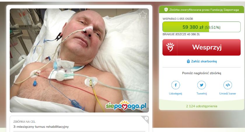 Internetowe licytacje dla Wojciecha Papiernika z Bednar