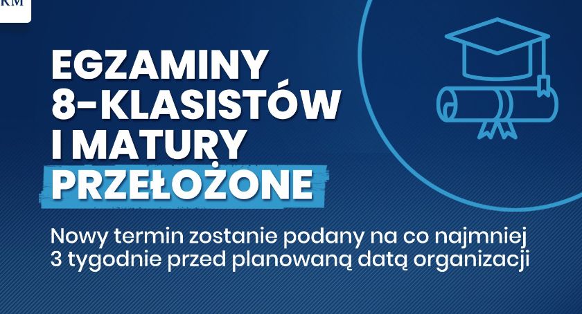 Szkoły zamknięte na dłużej. Matury i egzaminy ósmoklasistów przełożone