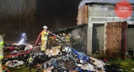 Gmina Łyszkowice. Pożar budynku gospodarczego 