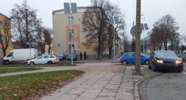 Kolizja na ulicy Jana Pawła II w Łowiczu