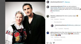 Wokalista Zakopower umieścił w sieci zdjęcie ze znaną polską aktorką w łowickim stroju ludowym