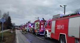 Eksplozja w domu pod Skierniewicami! Droga całkowicie zablokowana! (foto)