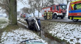 Wypadek na DK nr 14 pod Domaniewicami. Jedna osoba ranna (foto) AKTUALIZACJA