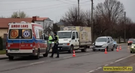 Kolizja osobówki z dostawczakiem na Jana Pawła II (foto)