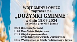 Gmina Łowicz zaprasza na dożynki gminne do Jamna. Program wydarzenia