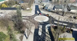 Budowa ronda w Łowiczu na finiszu! Możliwe zakończenie przed Wielkanocą (foto, film)