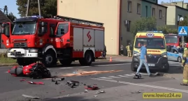 Groźny wypadek w Łyszkowicach! Motocyklista ranny po…