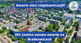 Awaria sieci ciepłowniczej na osiedlu Bratkowice. Mi…