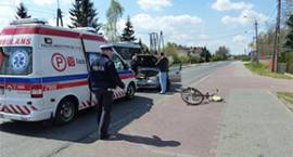 Rowerzystka zignorowała znak 