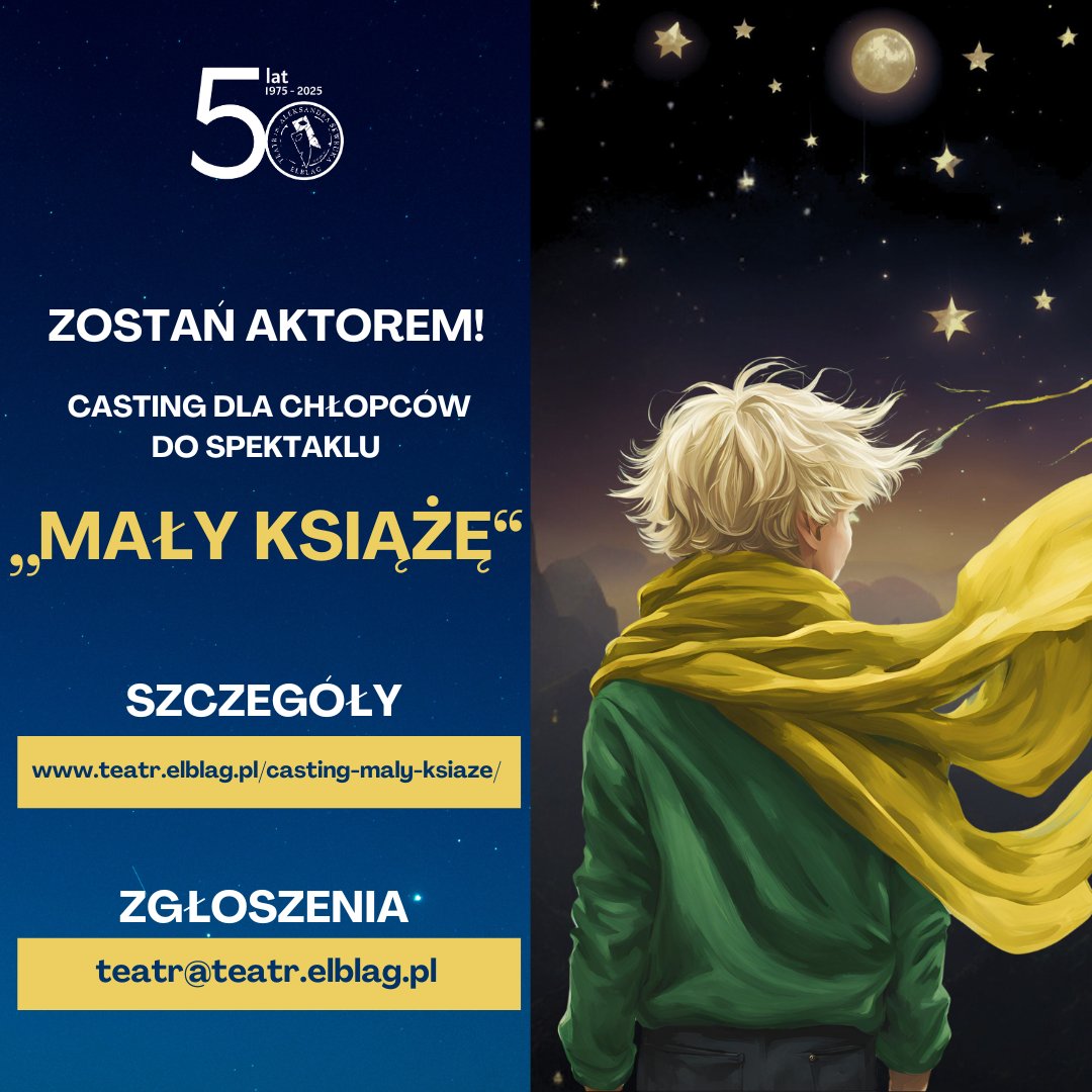 Elbląg: Mały Książę poszukiwany! Teatr Sewruka zaprasza na casting
