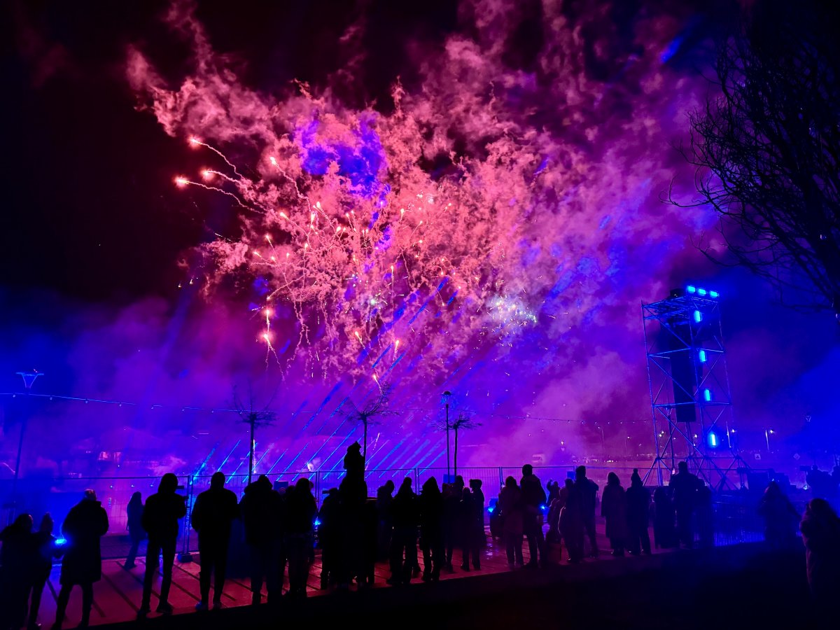 Elbląg przywitał nowy rok na bulwarze Zygmunta Augusta