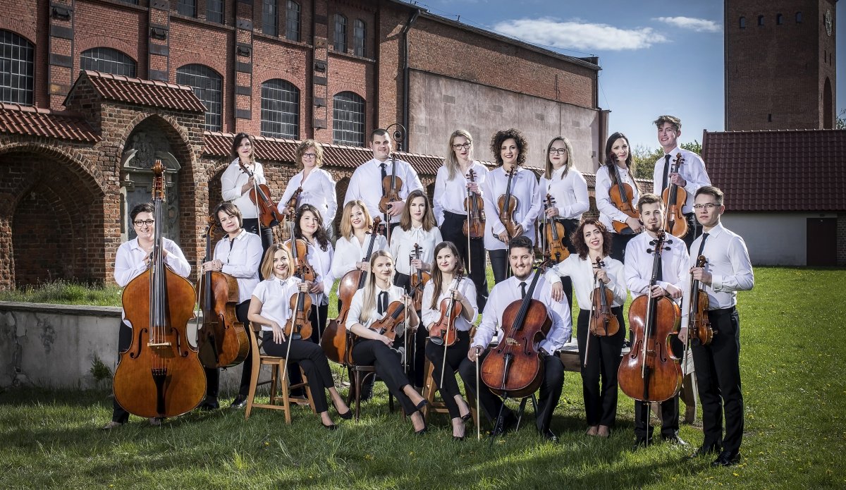 Plenerowy koncert Elbląskiej Orkiestry Kameralnej w parku Planty 