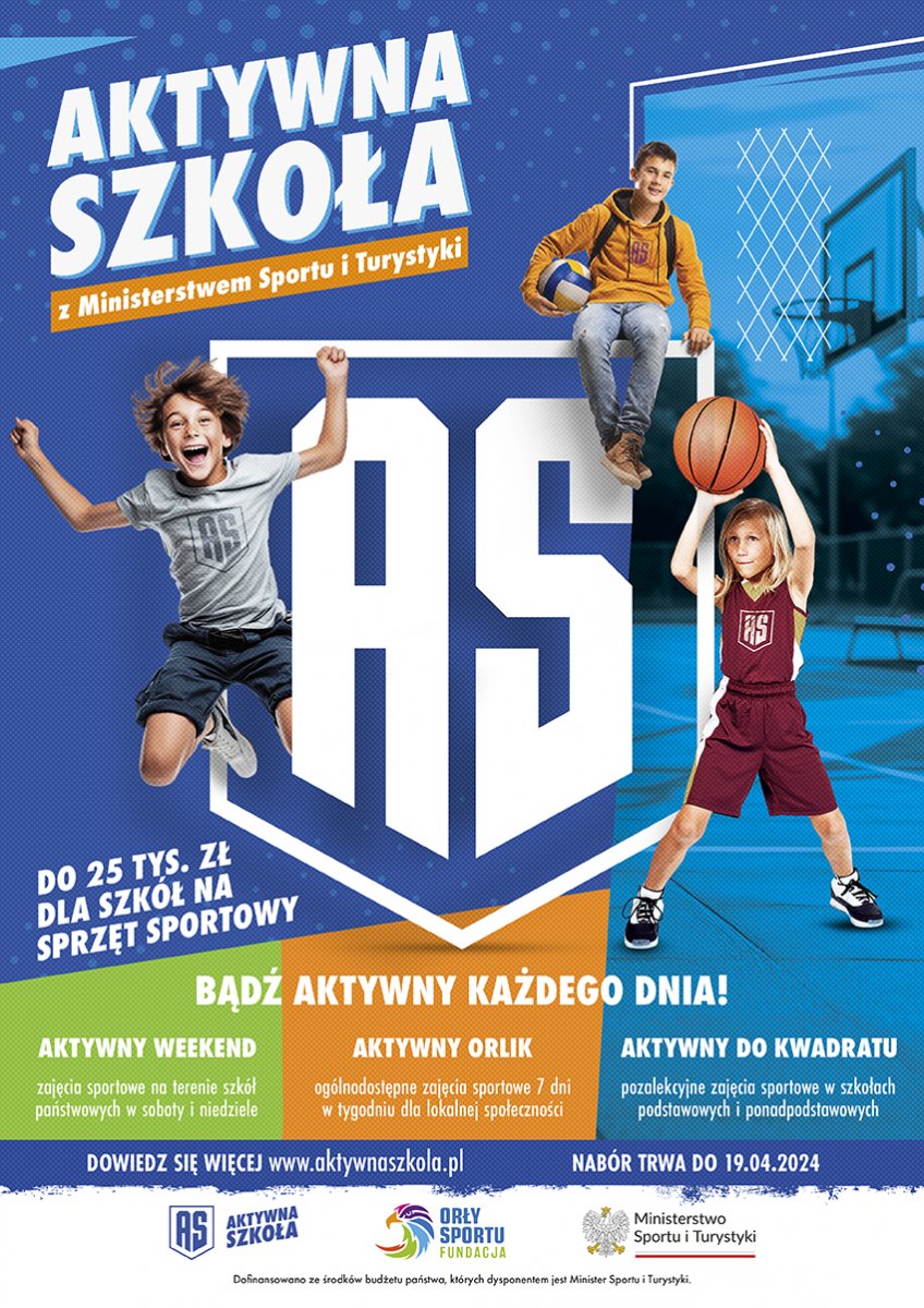 Realny wzrost wynagrodzeń dla prowadzących zajęcia sportowe i do 25 tys. zł dla szkół na sprzęt sportowy - trwa nabór do Programu „Aktywna Szkoła”