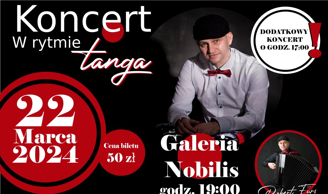 Elbląg: Dodatkowy koncert. Robert Furs zagra „W rytmie tanga”
