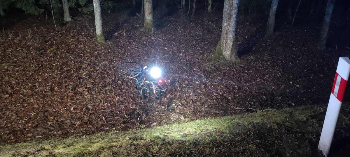 Glinka: Potrącony rowerzysta trafił do szpitala w Elblągu