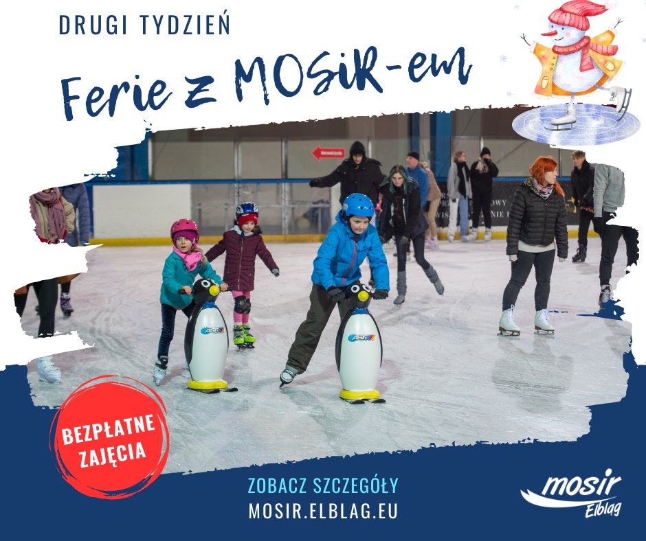 Elbląg: Przed nami drugi tydzień ferii z MOSiR-em