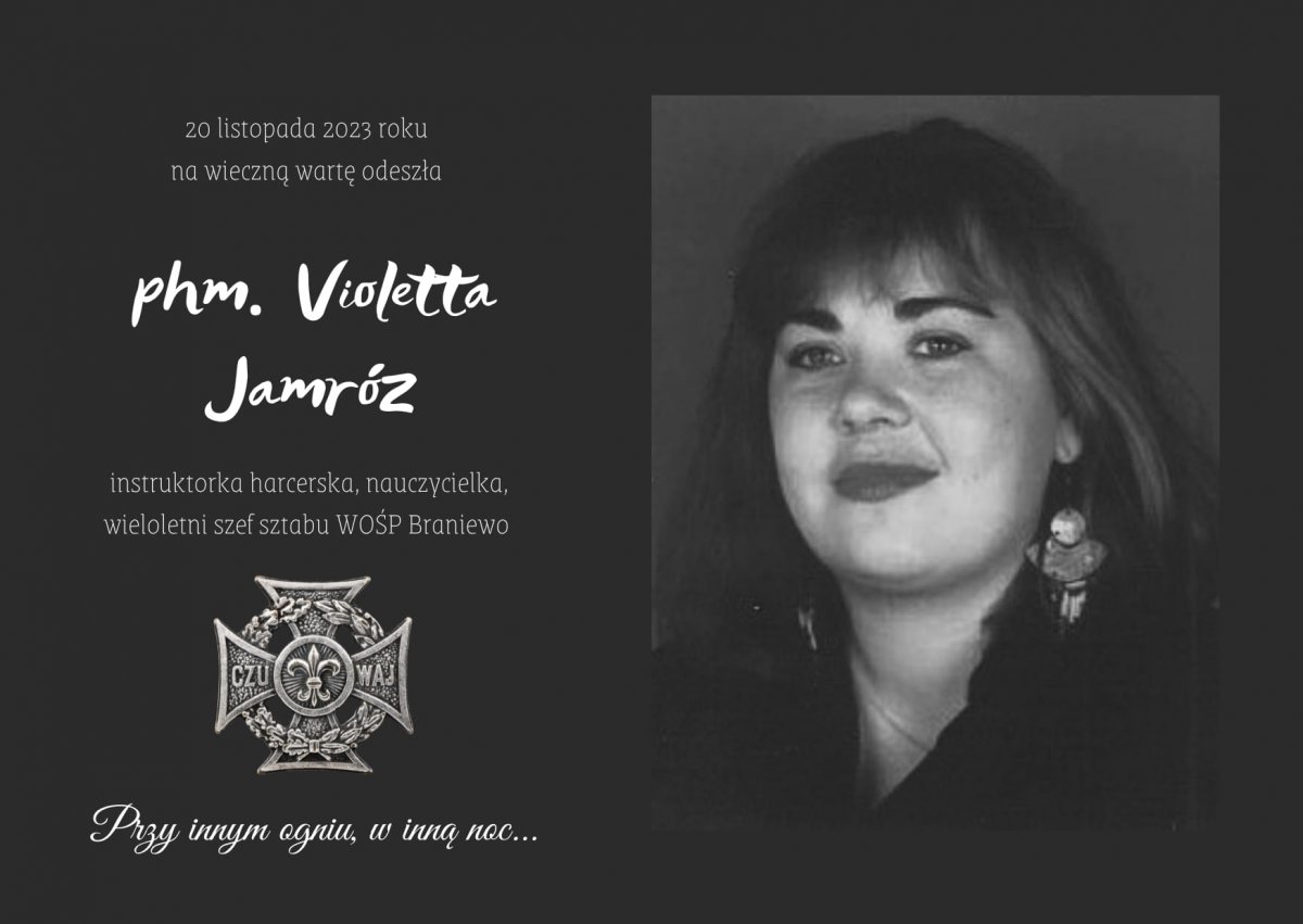 Nie żyje podharcmistrzyni Violetta Jamróz. Miesięczna żałoba w Hufcu ZHP Braniewo