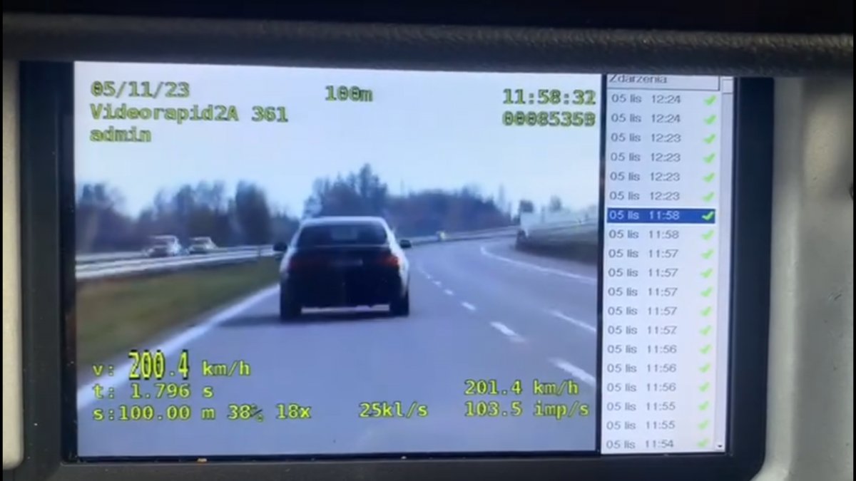 Elbląg: Pędził BMW 200 km/h. Nie miał uprawnień