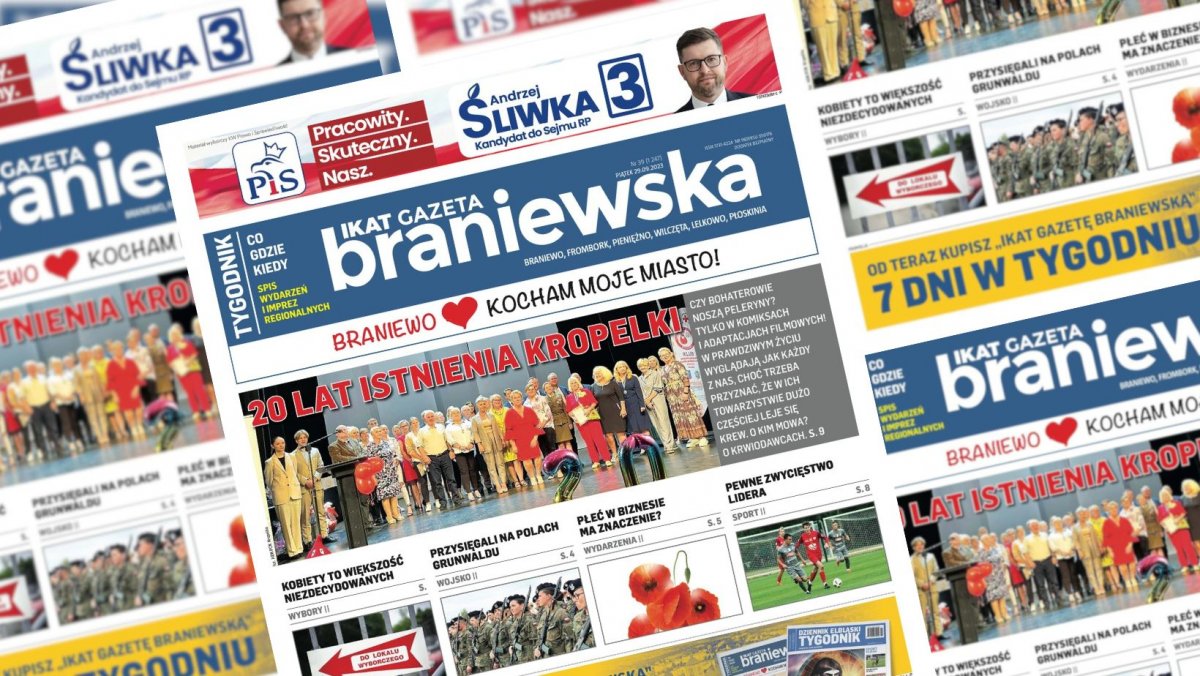 Najnowsza Gazeta Braniewska IKAT już w sprzedaży stacjonarnej i na kupgazete.pl