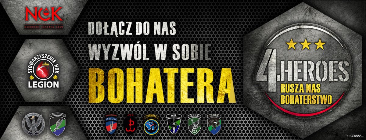 Wakacyjna kampania honorowego Krwiodawstwa 4HEROES 2023. Dołącz i wyzwól w sobie bohatera!