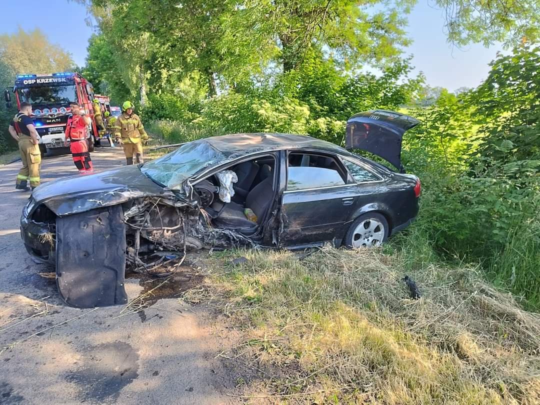 Tragiczny wypadek pod Elblągiem. Nie żyje 32-letni mężczyzna 