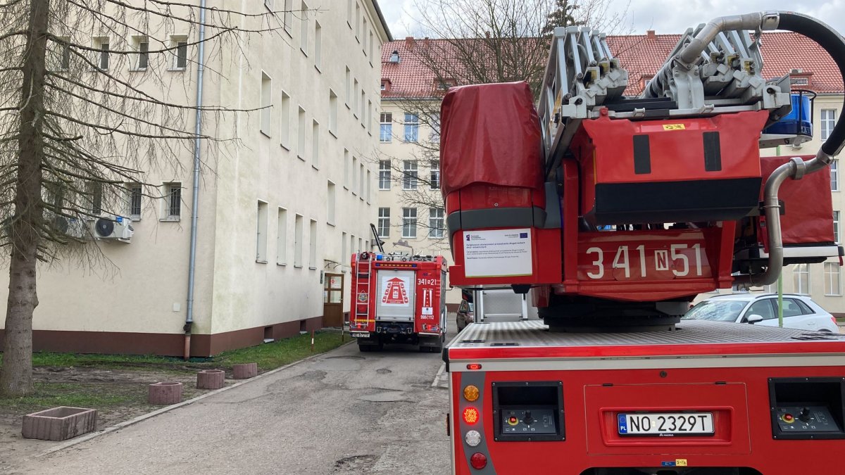 Elbląg: Pożar instalacji w szpitalu miejskim przy oddziale psychiatrycznym