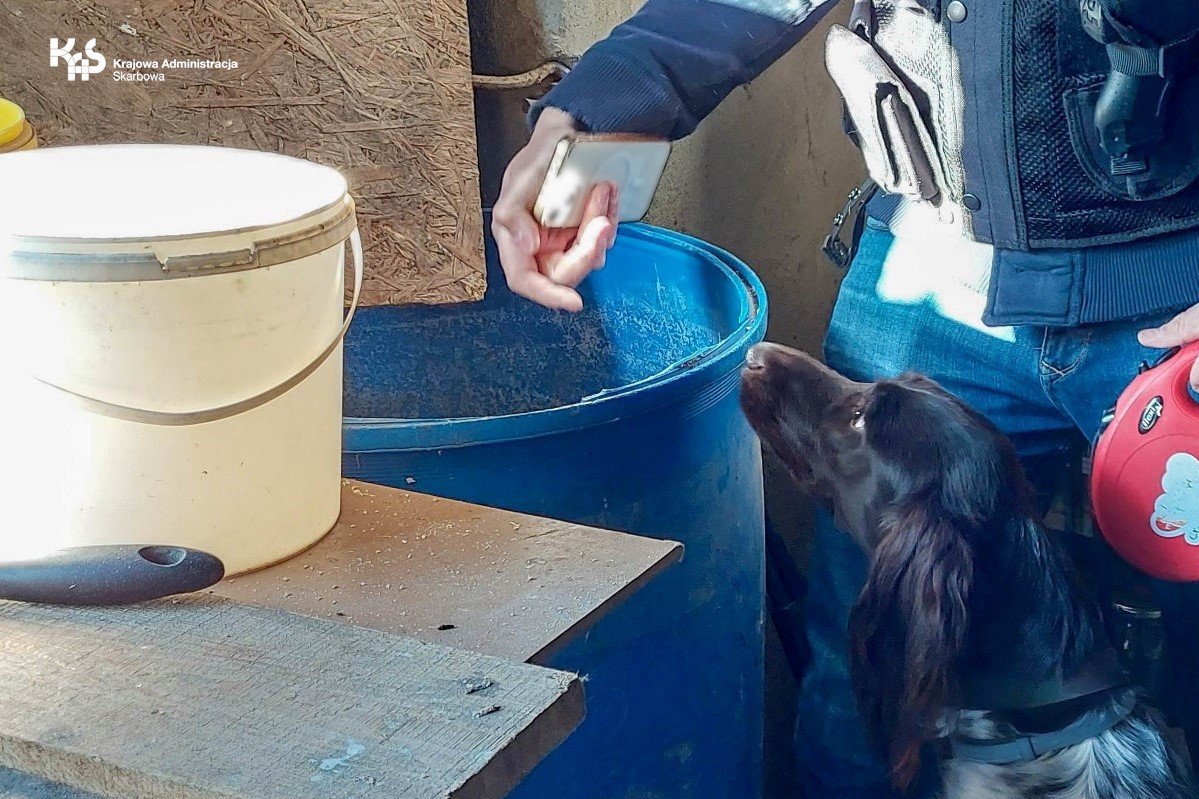 Akcja służb KAS na targowisku miejskim w Elblągu. Zabezpieczono 14 tys. sztuk papierosów i 7,5 kg tytoniu. Skontrolowano kasy fiskalne i nałożono mandaty karne
