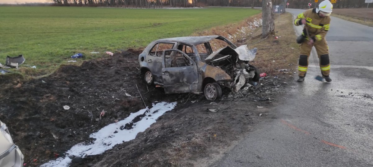 Braniewo: Policjanci wyjaśniają okoliczności wypadku drogowego w miejscowości Krzekoty [ZDJĘCIA]
