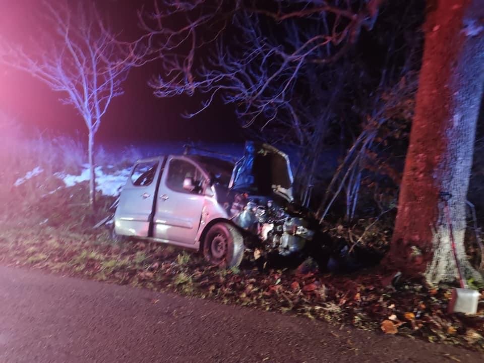 Elbląg. Wypadek na Fromborskiej.Stracił panowanie nad pojazdem i uderzył w drzewo