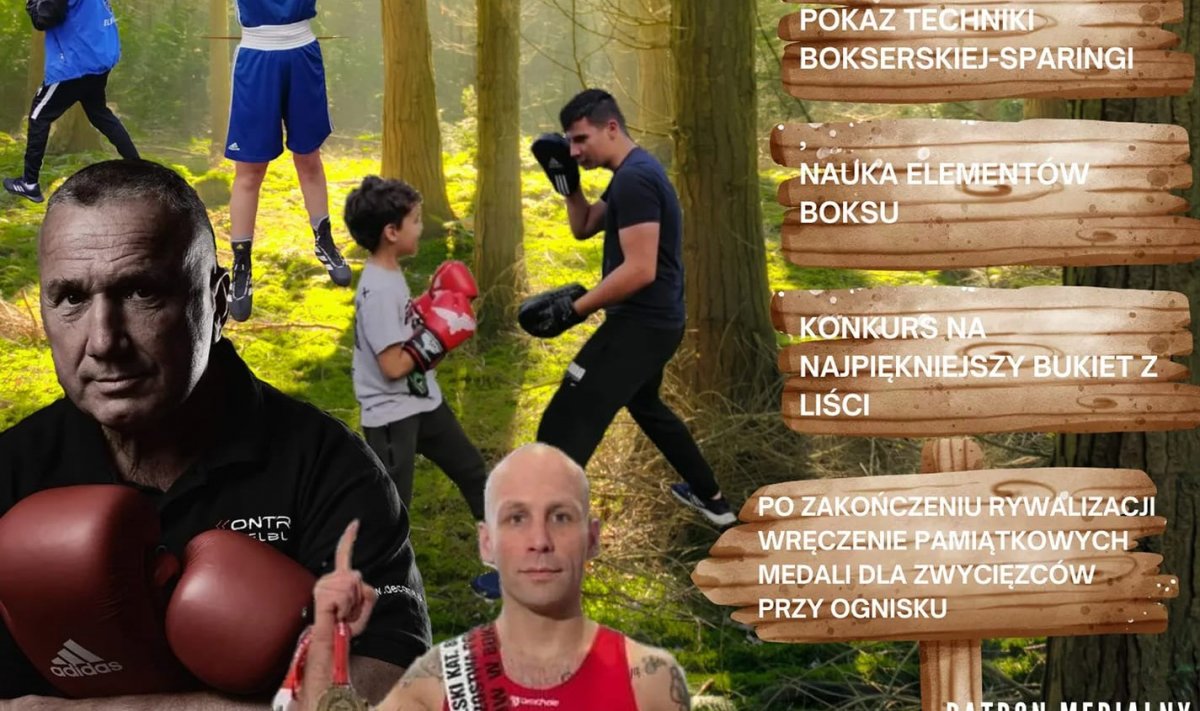 Elbląg: Sport dla wszystkich w Lasach Państwowych. Nauka elementów boksu i konkursy w Bażantarni