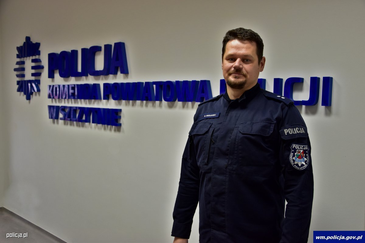 Szybka reakcja policjanta zapobiegła tragedii. Ewakuował mieszkańców i ugasił pożar