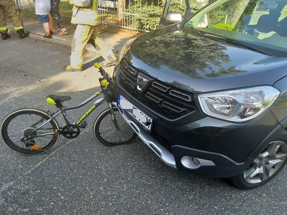 Gronowo Górne: 9-letni rowerzysta zderzył się z samochodem