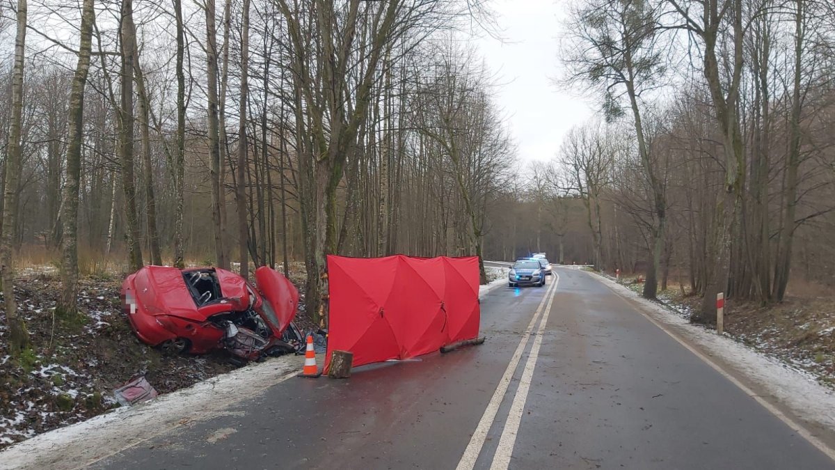 Śmiertelny wypadek na drodze pomiędzy Elblągiem a Młynarami