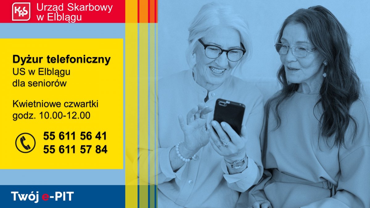 Dyżur telefoniczny dla seniorów w Urzędzie Skarbowym w Elblągu 