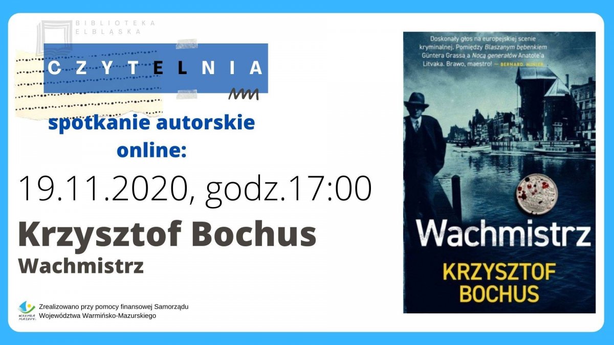 Spotkanie on-line z autorem kryminałów retro Krzysztofem Bochusem