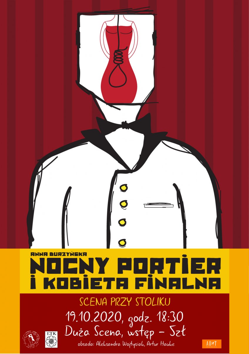 Nocny portier i kobieta finalna zapraszają do teatru