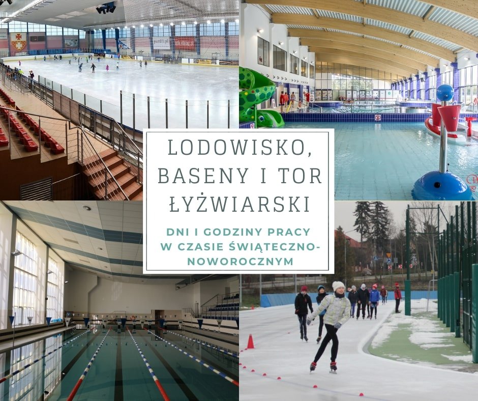 Baseny, lodowisko i tor w czasie świąteczno-noworocznym