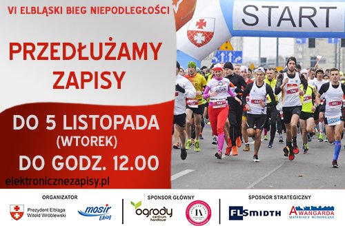 Przedłużamy zapisy na Bieg Niepodległości
