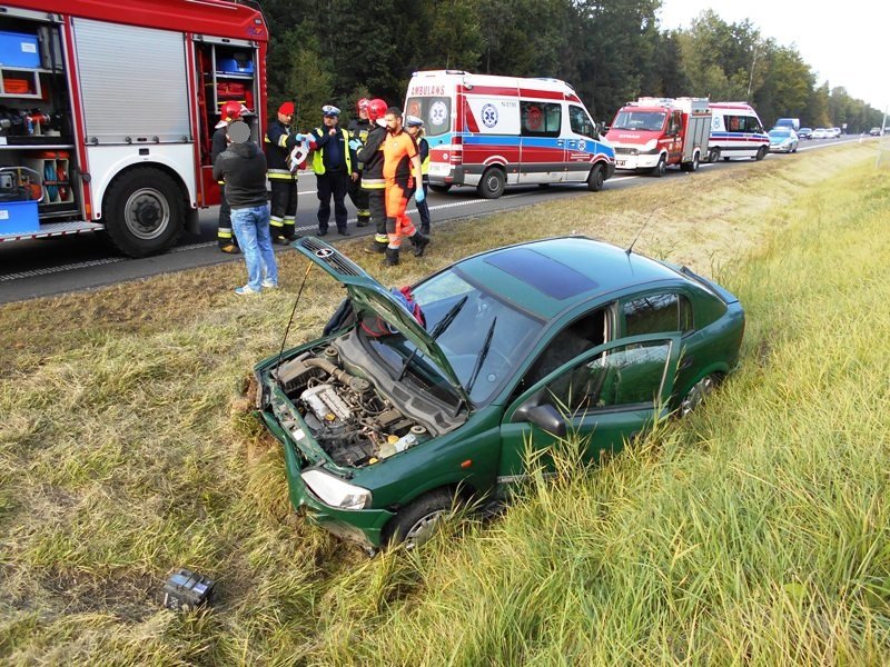Opel wpadł do rowu [ZDJĘCIA]