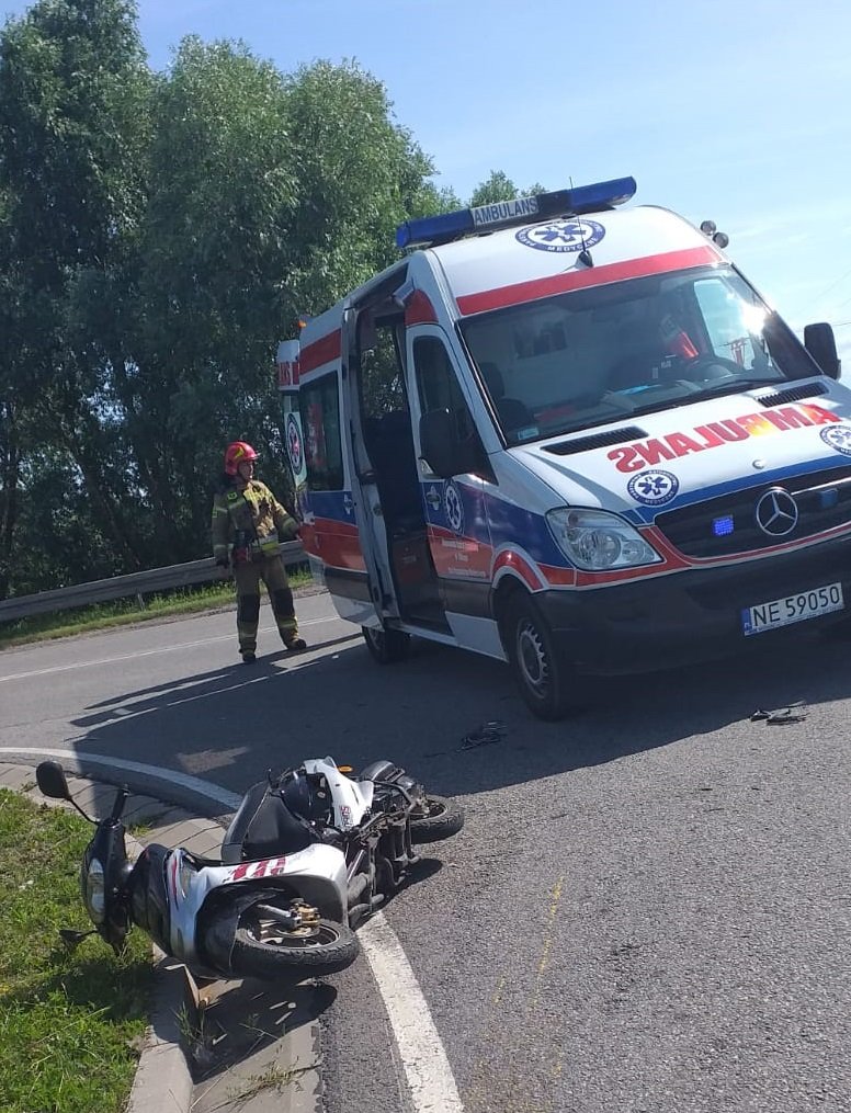 Dwa wypadki, dwoje poszkodowanych – to kierowcy jednośladów

