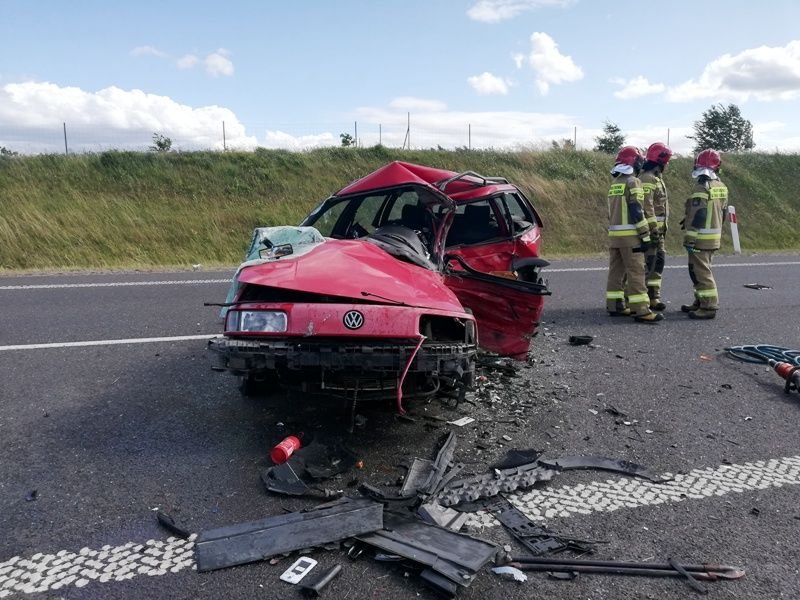 Śmiertelny wypadek między Elblągiem i Braniewem [ZDJĘCIA]