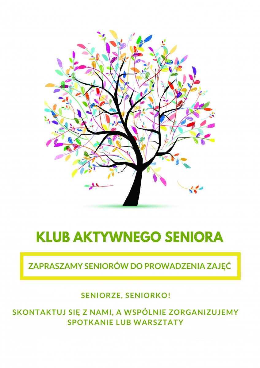 Klub Aktywnego Seniora szuka seniorów do prowadzenia zajęć