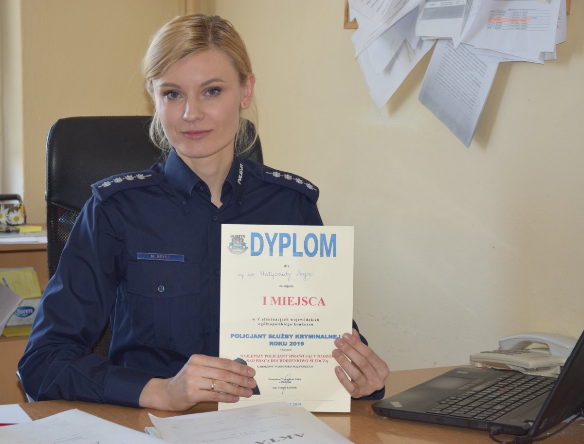 Policjantka z Elbląga najlepsza w nadzorowaniu pracy śledczych