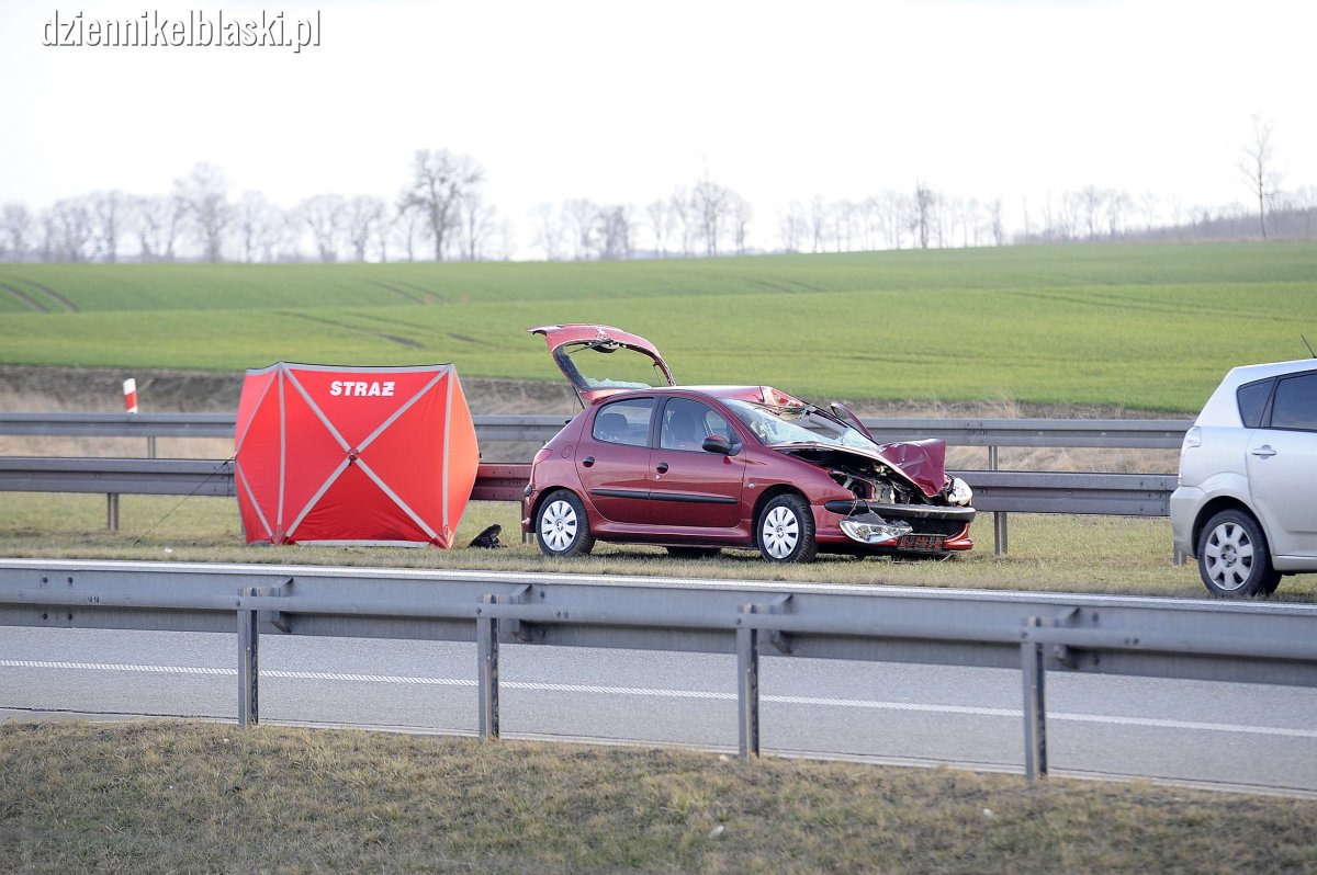 Śmiertelny wypadek na ekspresówce koło Pasłęka. 