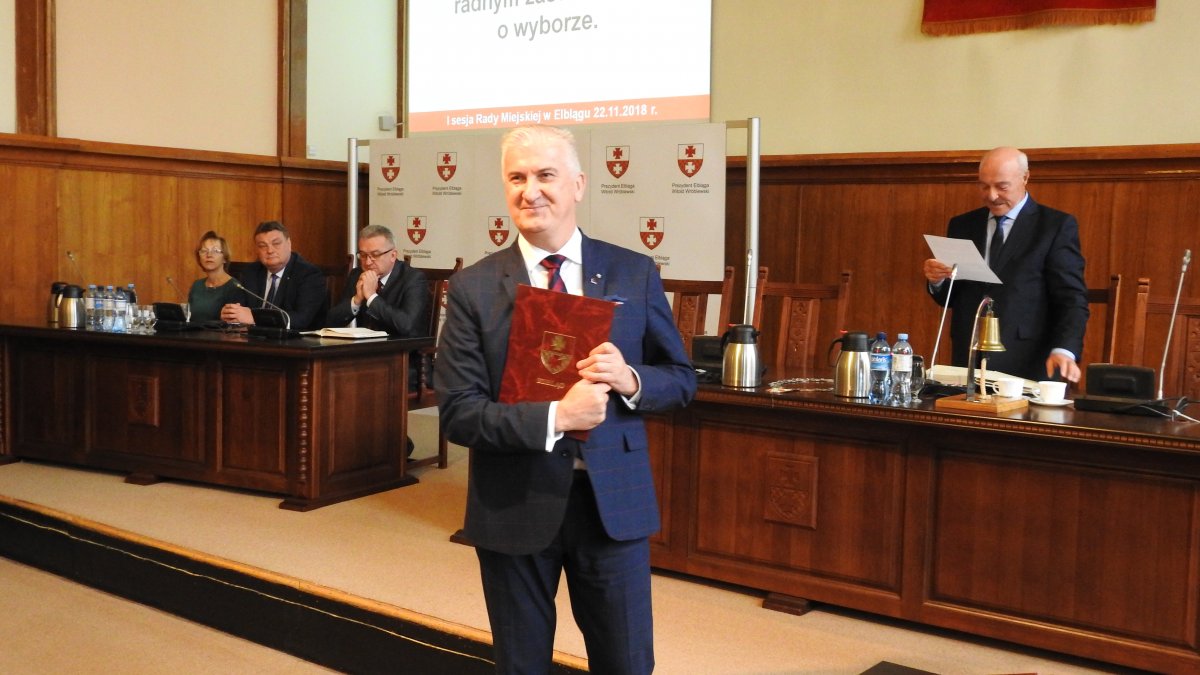 Nowy przewodniczący Rady Miejskiej w Elblągu. 