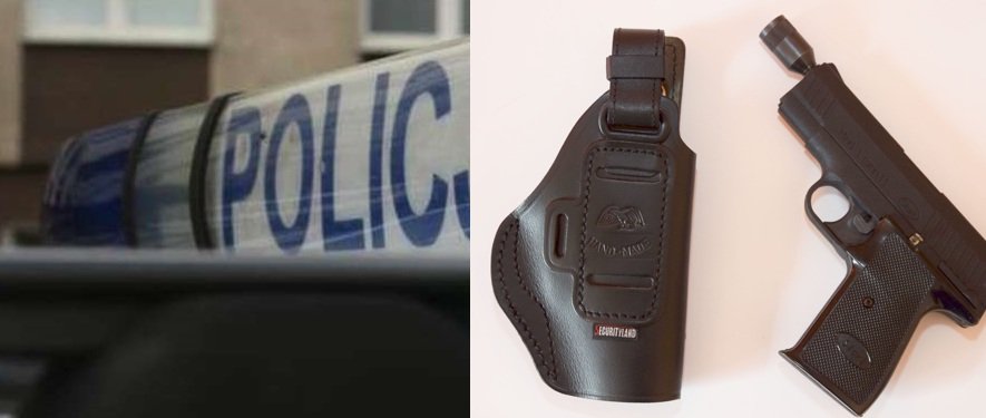 Pistolet w reklamówce. Niecodzienne znalezisko na Modrzewinie